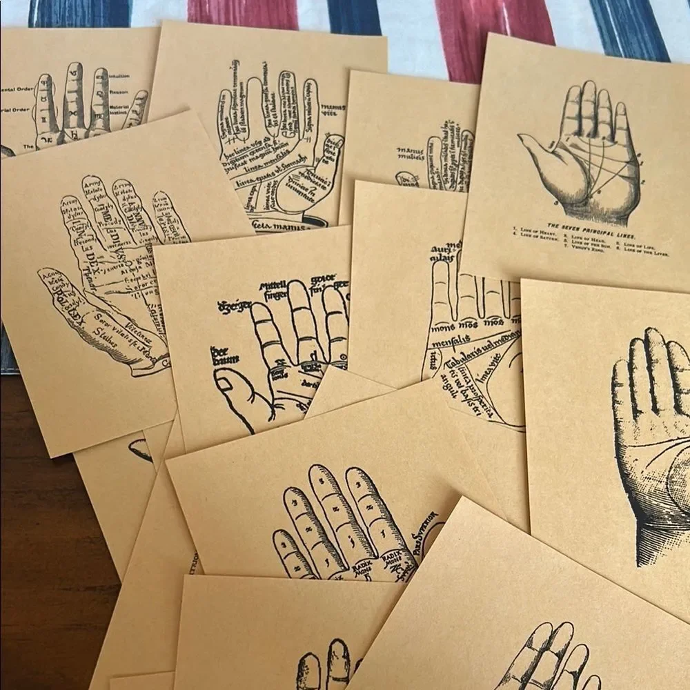 Cora Crea Vintage Palmistry Art Prints new set of 20